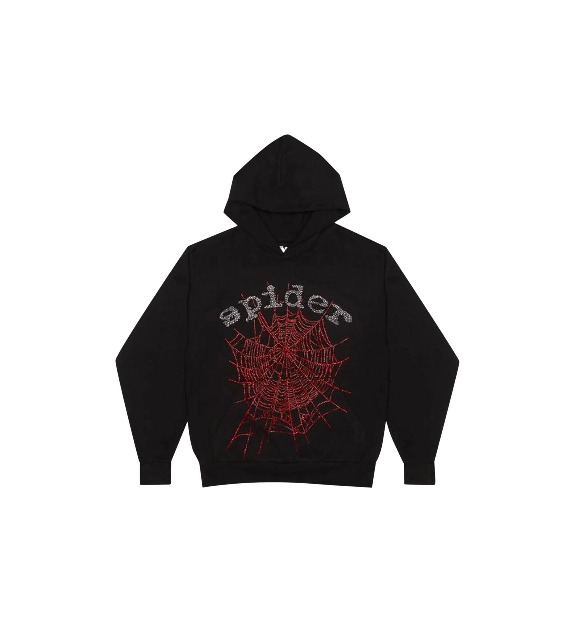 SP5DER OG Rhinestone Logo Hoodie "Black"