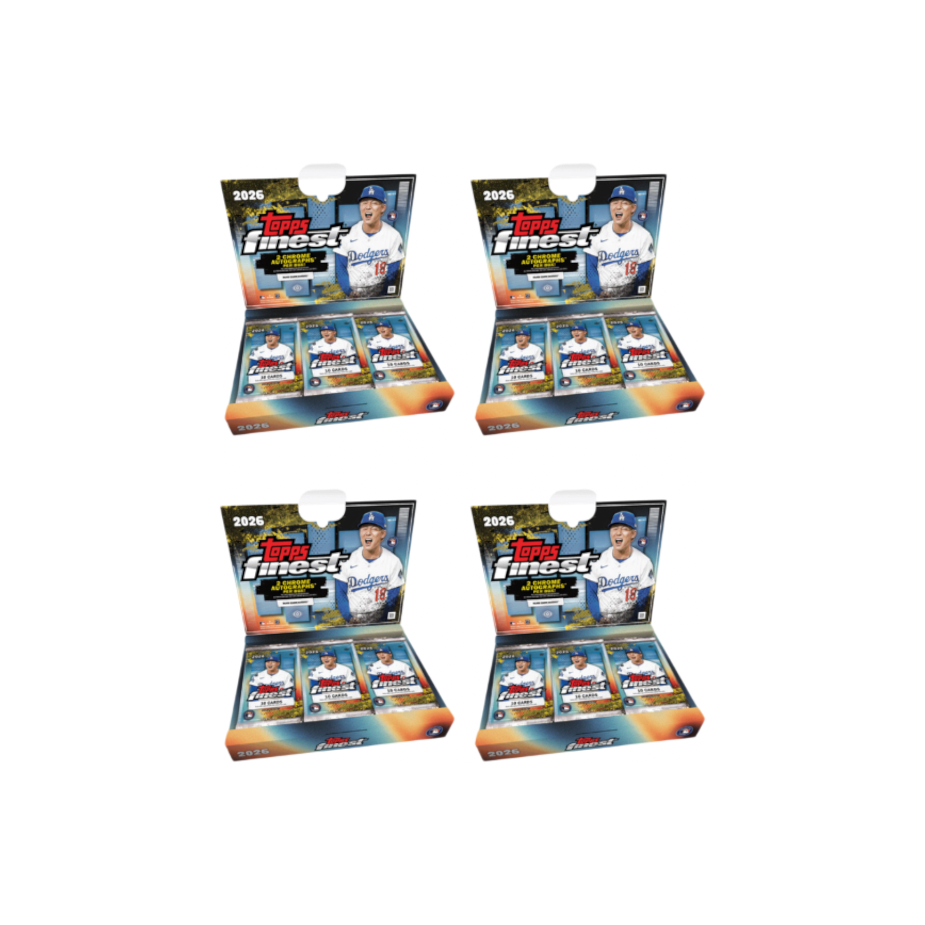 2026 Topps Finest Baseball Hobby Box 4 Boxes at Stashed UAE