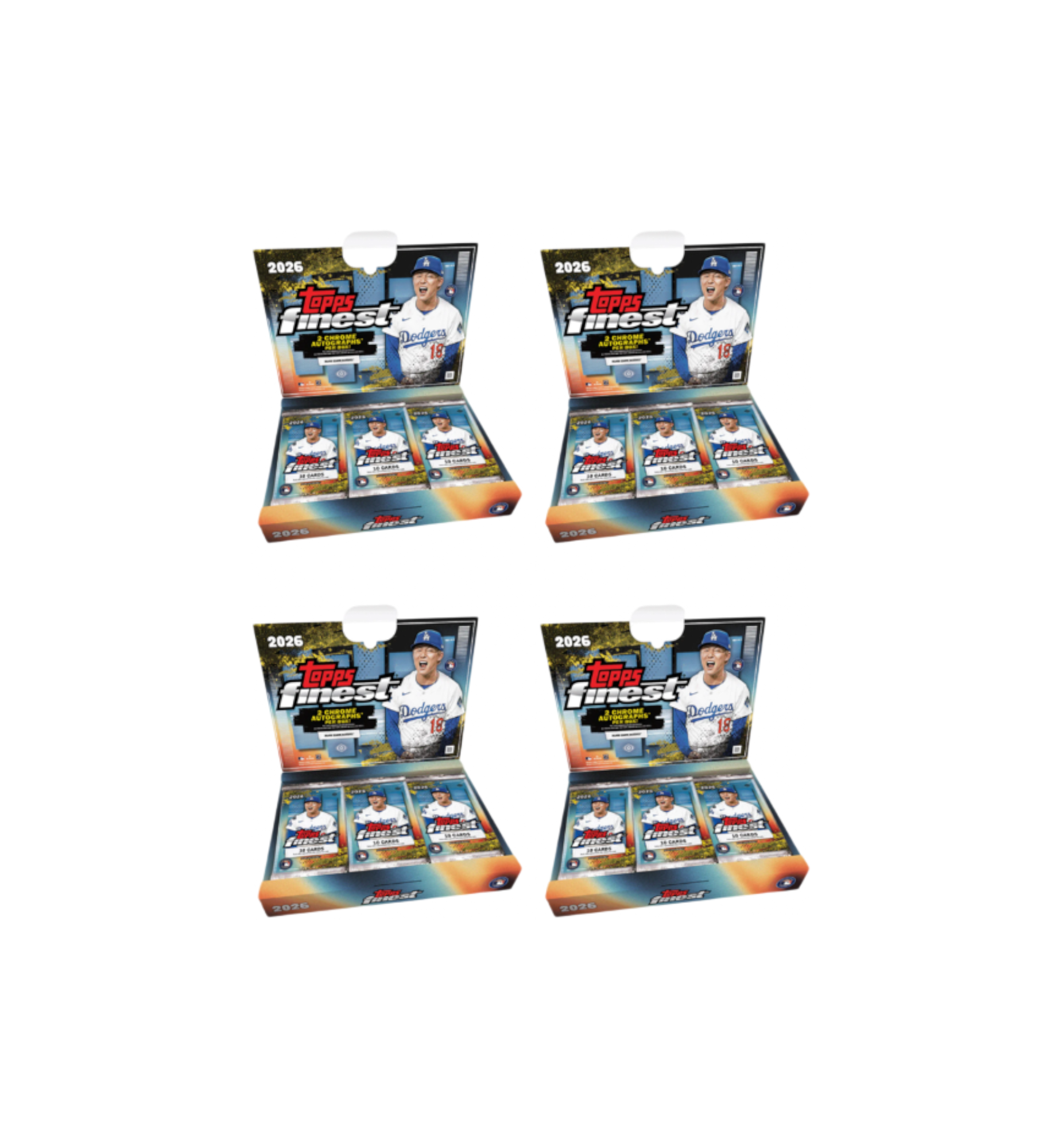 2026 Topps Finest Baseball Hobby Box 4 Boxes at Stashed UAE