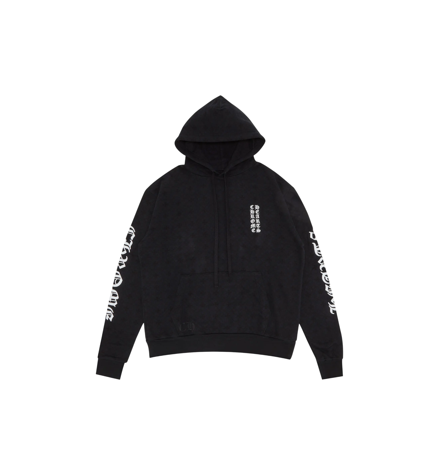 Chrome Hearts Plus Cross All Over Print with Horseshoe Logo Hoodie "Black"