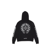 Chrome Hearts Plus Cross All Over Print with Horseshoe Logo Hoodie "Black"