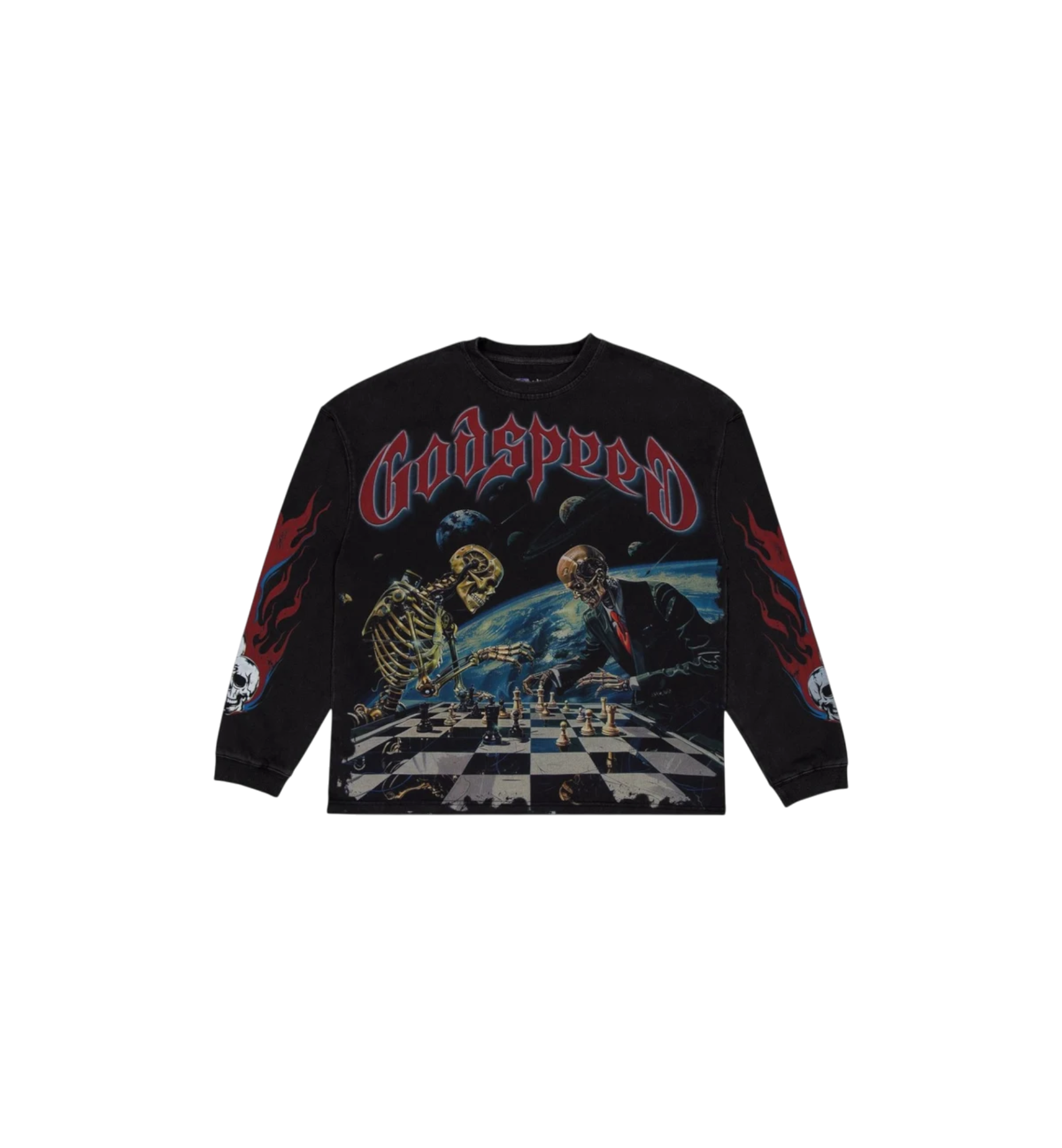 Godspeed Checkmate L/S T-Shirt Black at Stashed UAE