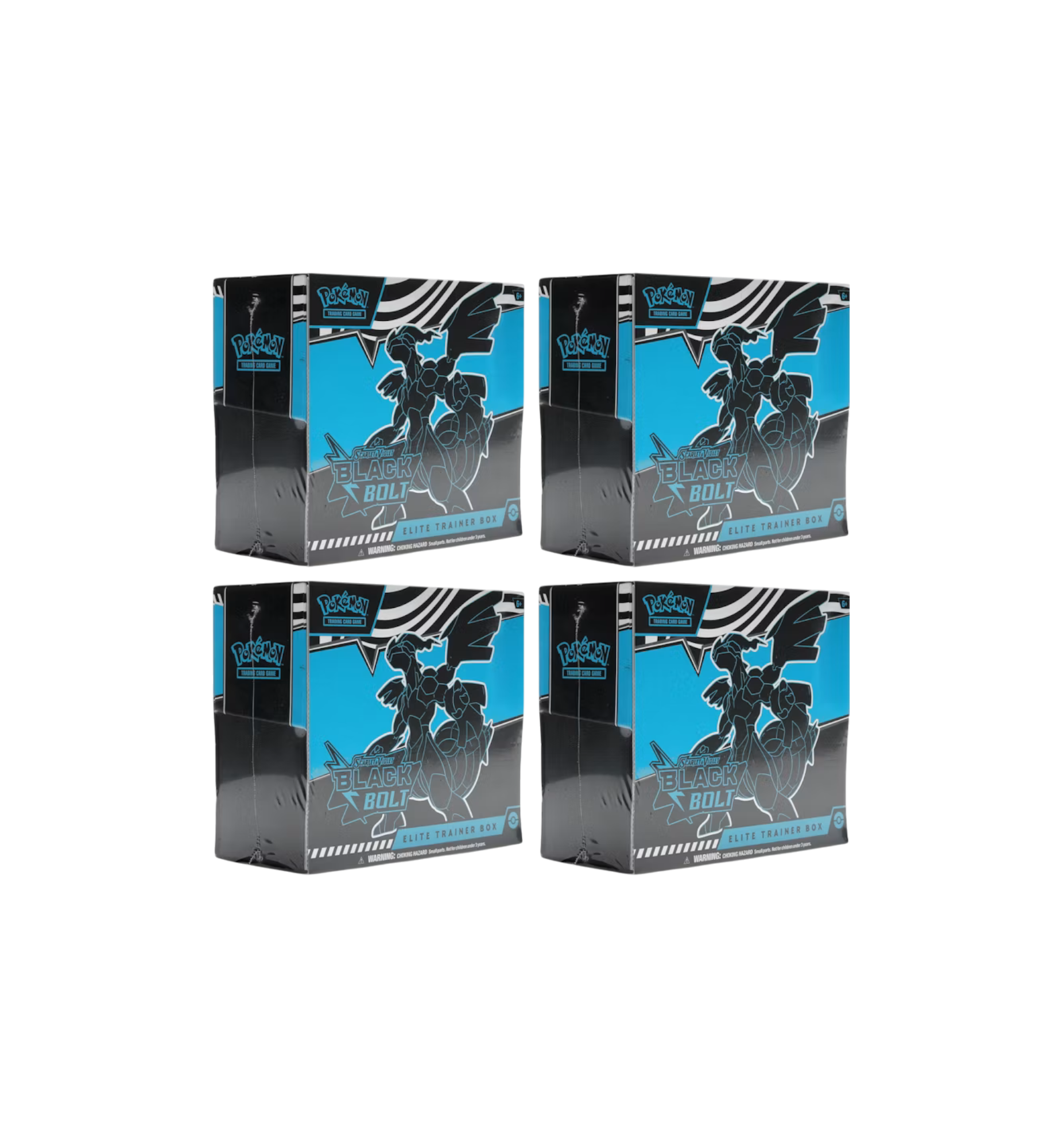 2025 Pokémon Scarlet & Violet "Black Bolt Elite Trainer Box" (4 Boxes)