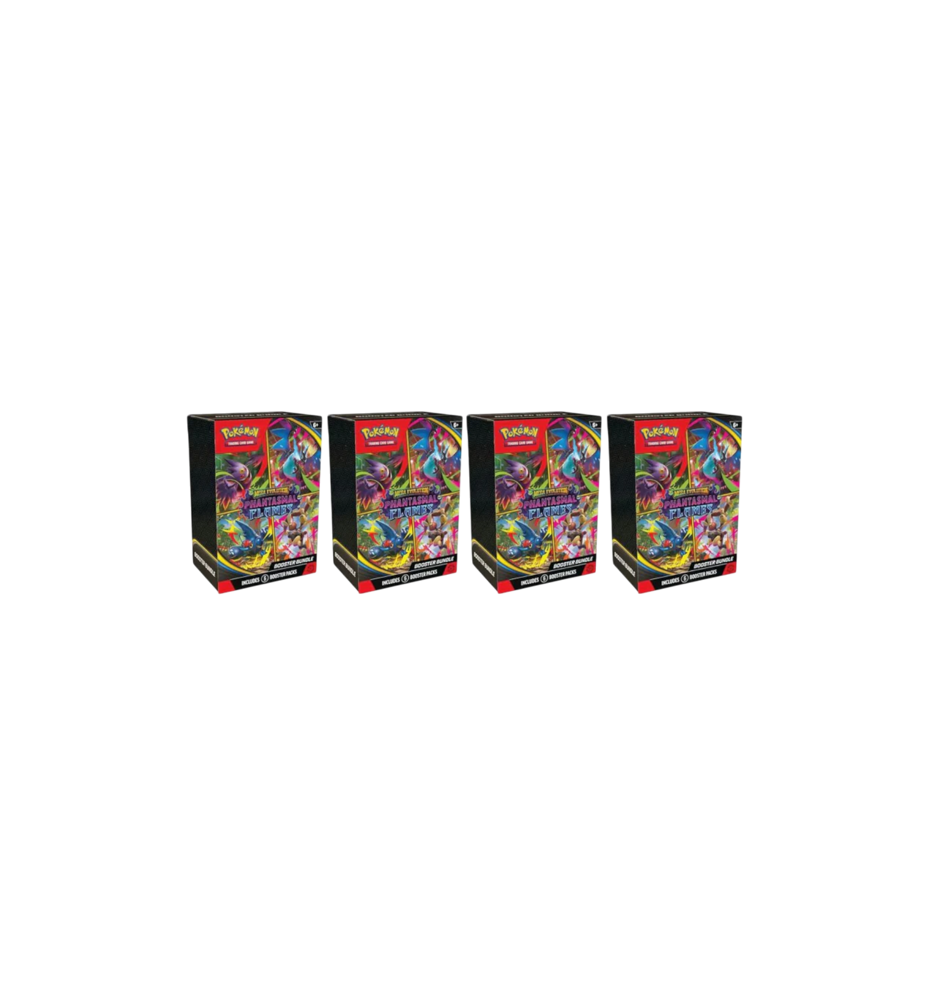 2025 Pokémon Mega Evolution "Phantasmal Flames Booster Bundle" (4 Boxes)