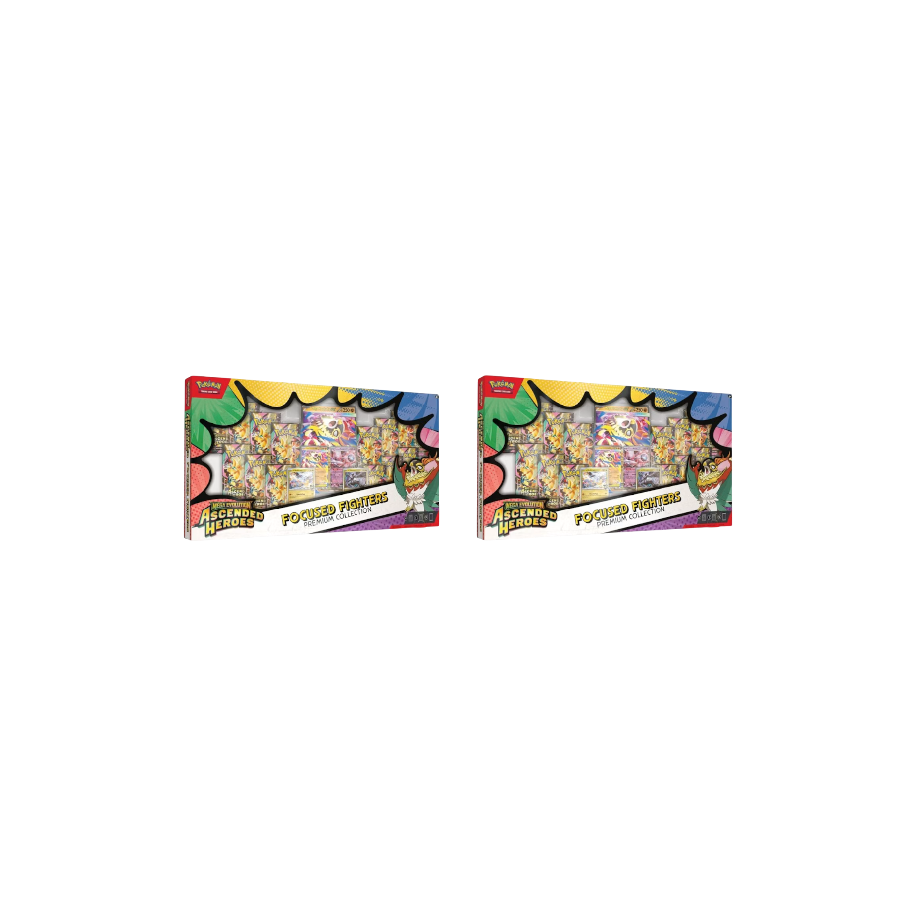 2026 Pokémon Mega Evolution Ascended Heroes Focused Fighters Premium Collection Sam's Club Exclusive 2 Boxes at Stashed UAE