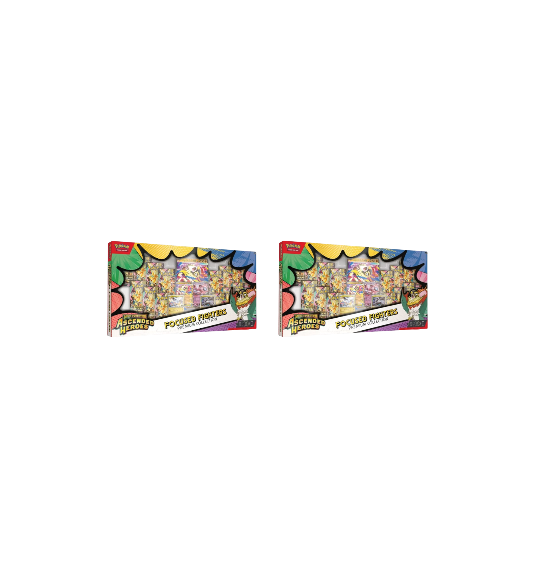 2026 Pokémon Mega Evolution Ascended Heroes Focused Fighters Premium Collection Sam's Club Exclusive 2 Boxes at Stashed UAE