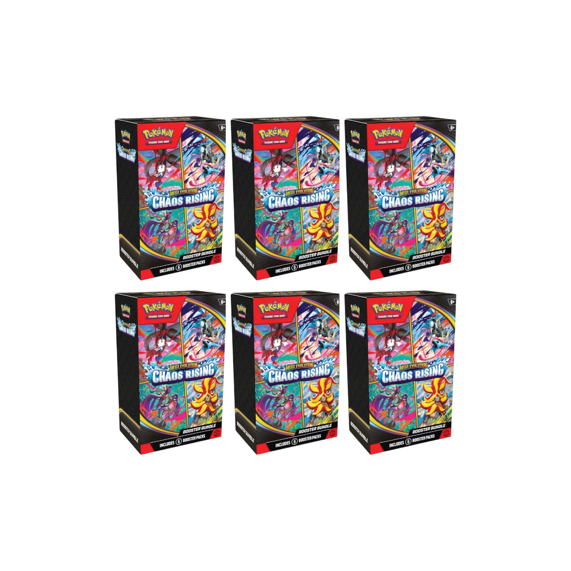 2026 Pokémon Mega Evolution Chaos Rising Booster Bundle 6 Boxes at Stashed UAE