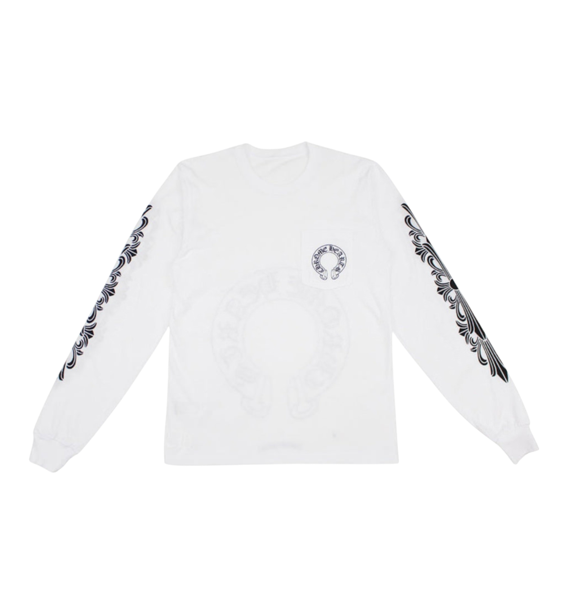 Chrome Hearts Floral Horseshoe L/S T-Shirt "White"