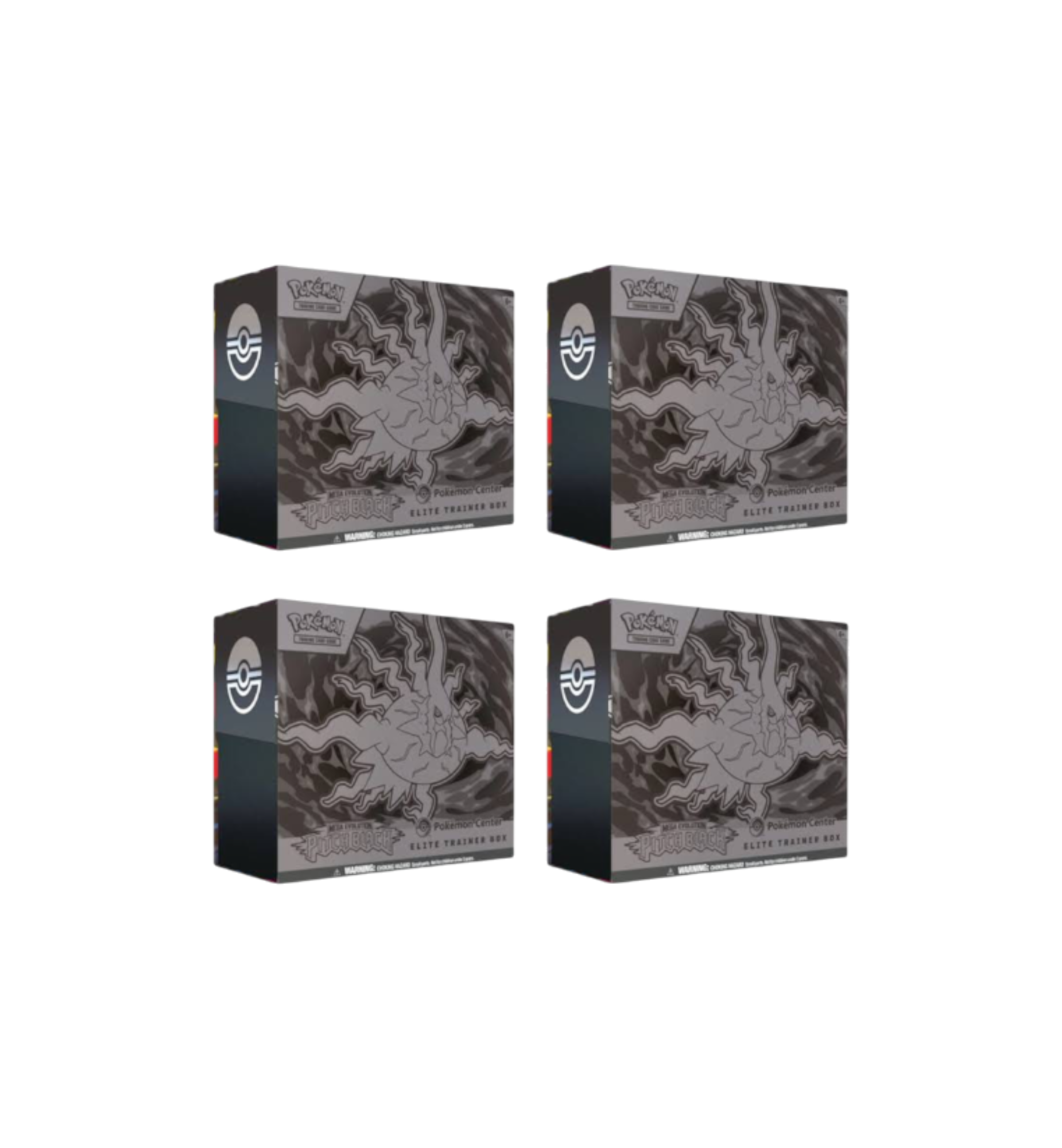 2026 Pokémon Mega Evolution Pitch Black Pokemon Center Elite Trainer Box 4 Boxes at Stashed UAE