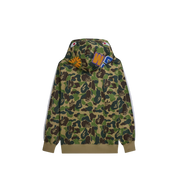 Adidas x BAPE Relaxed Fit Track Camo Shark Full Zip Hoodie "Green"
