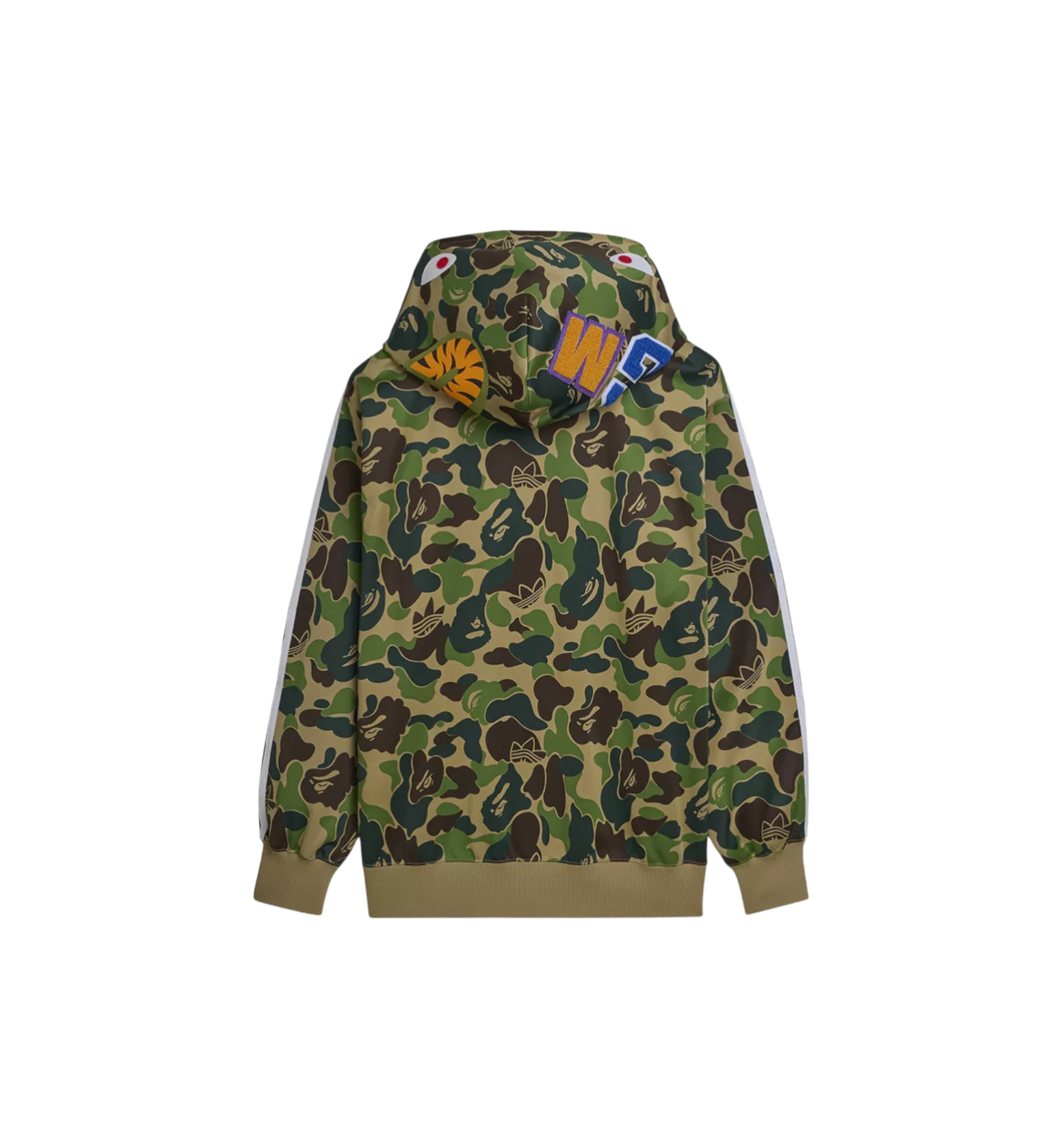 Adidas x BAPE Relaxed Fit Track Camo Shark Full Zip Hoodie "Green"