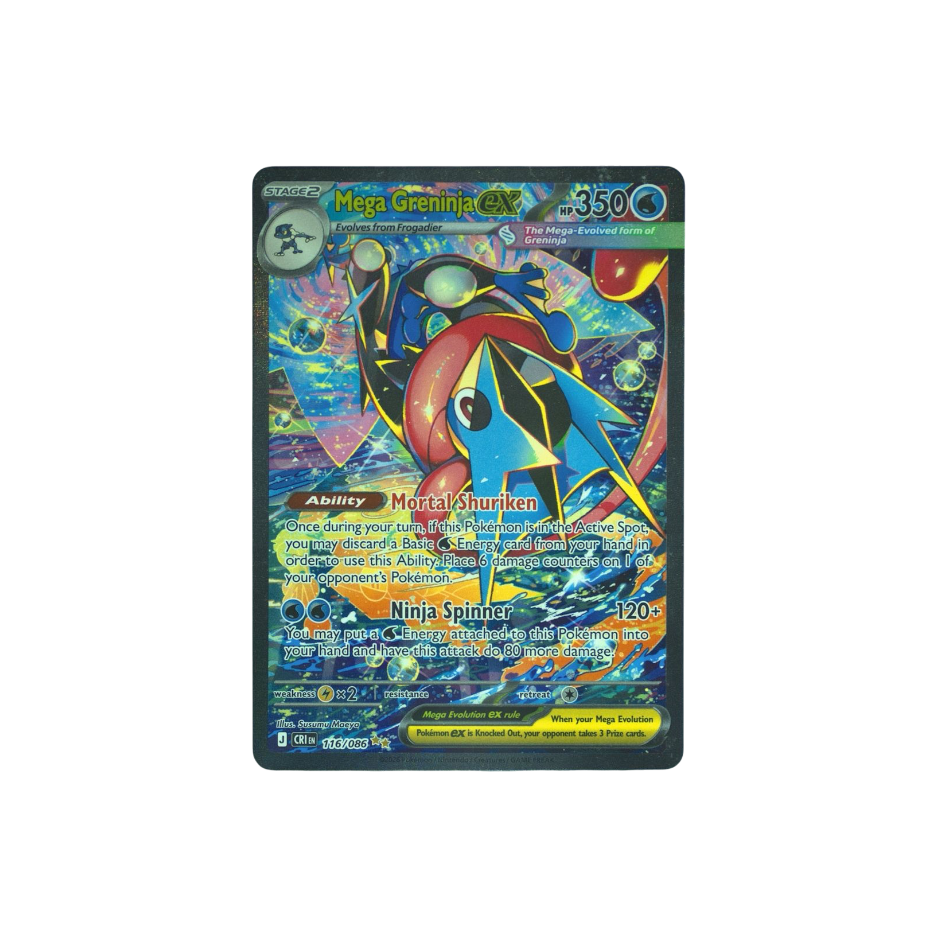2026 Pokemon CRI EN-Chaos Rising Special Illustration Rare RAW Mega Greninja ex at Stashed UAE