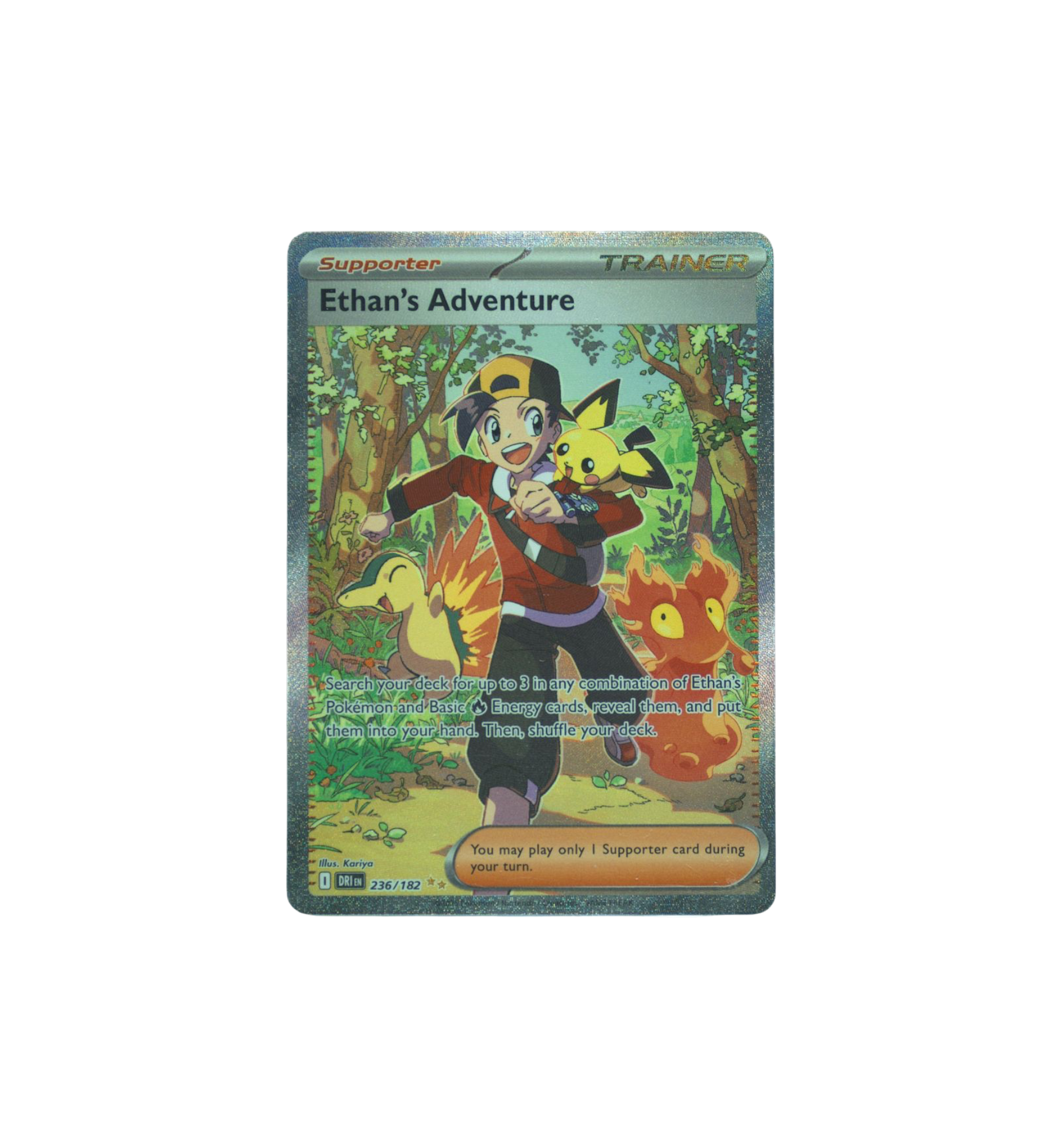 2025 Pokemon DRI EN-Destined Rivals Special Illustration Rare RAW Ethan's Adventure at Stashed UAE