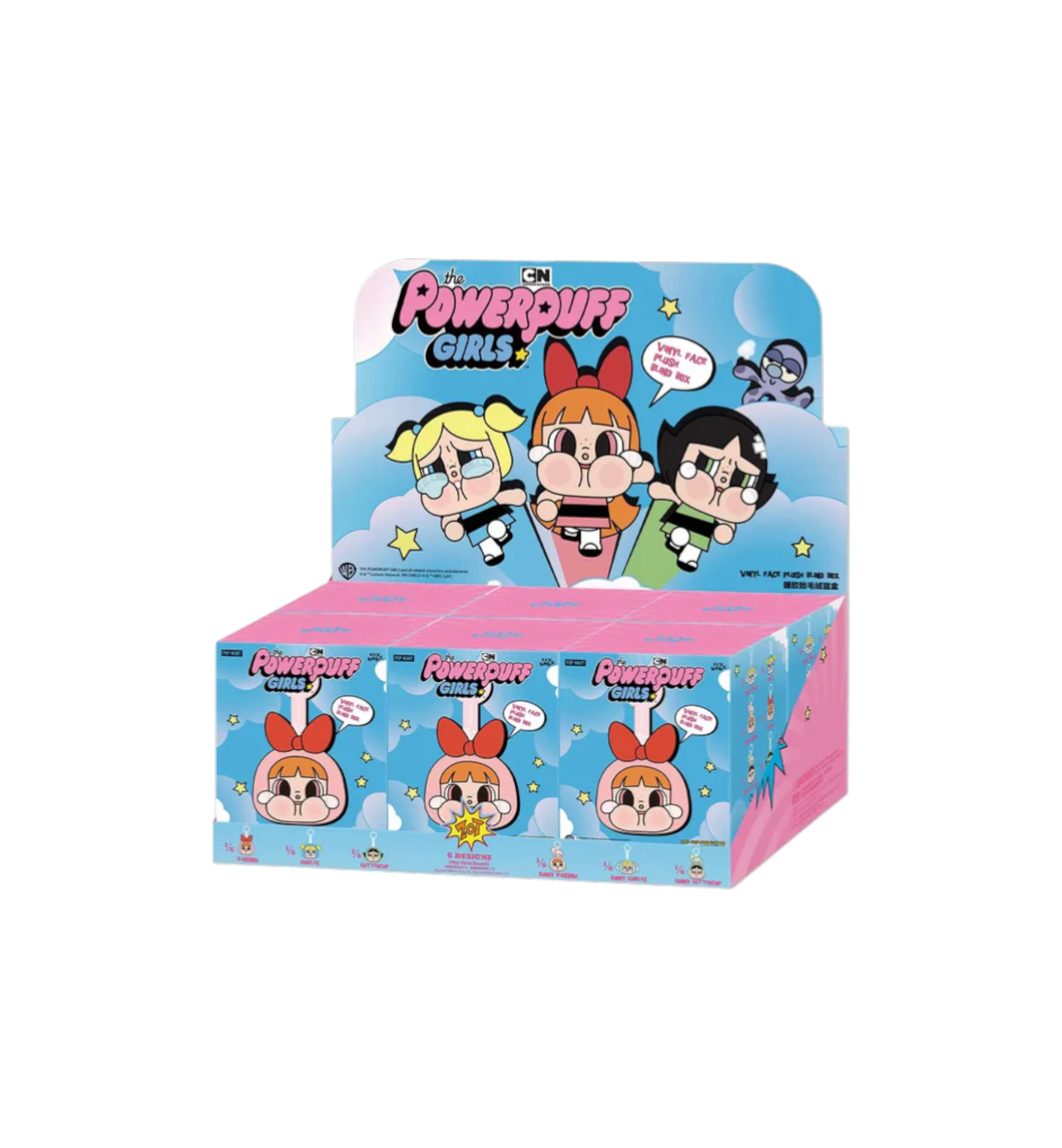 Pop Mart CRYBABY x Powerpuff Girls Series Vinyl Face Plush Case (6 Blind Boxes)