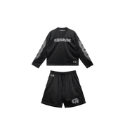 Chrome Hearts Stadium Mesh L/S Jersey & Mesh Varsity Shorts Set "Black"
