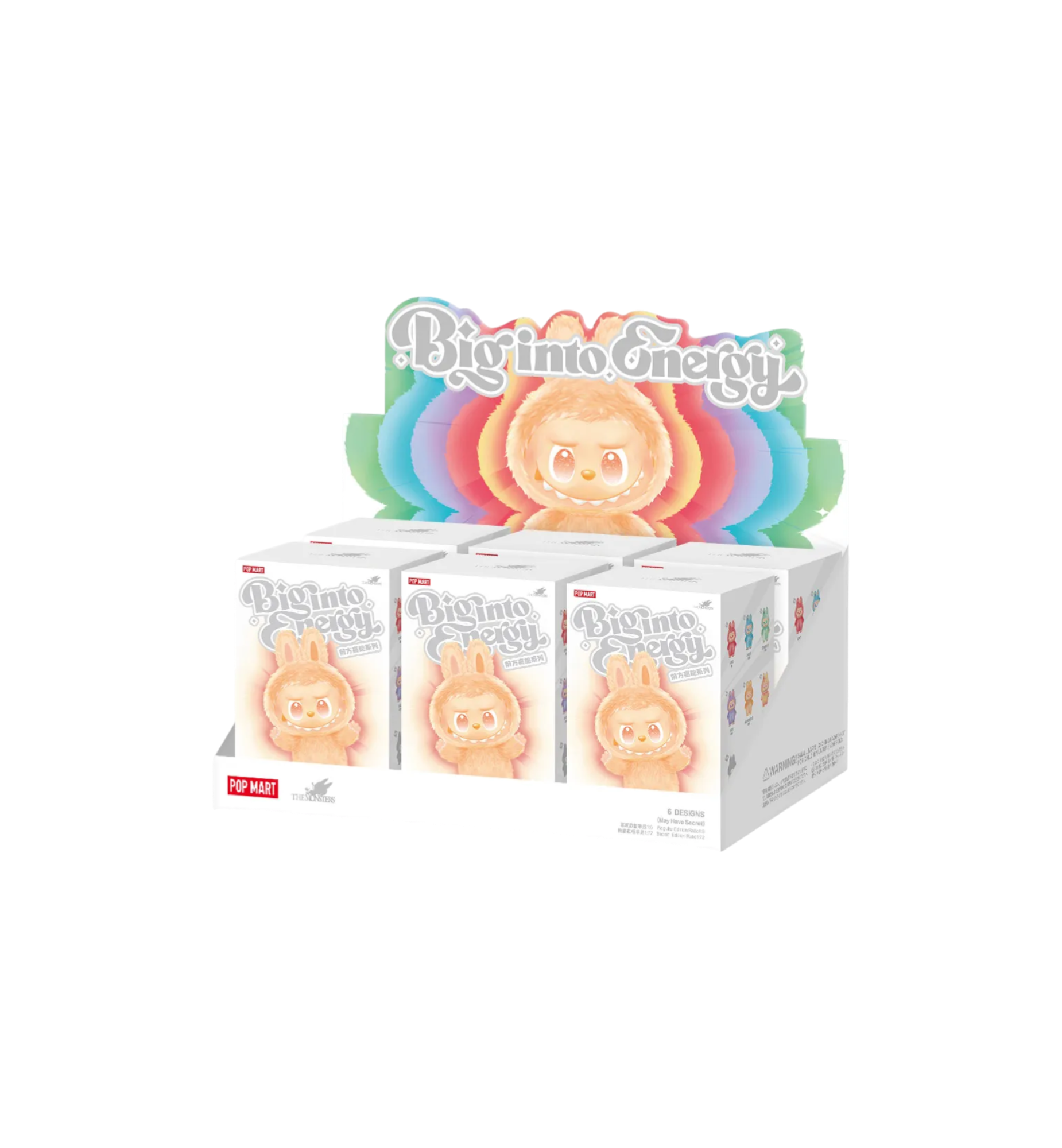 Pop Mart Labubu The Monsters Big into Energy Series Vinyl Plush Pendant Case (6 Blind Box)