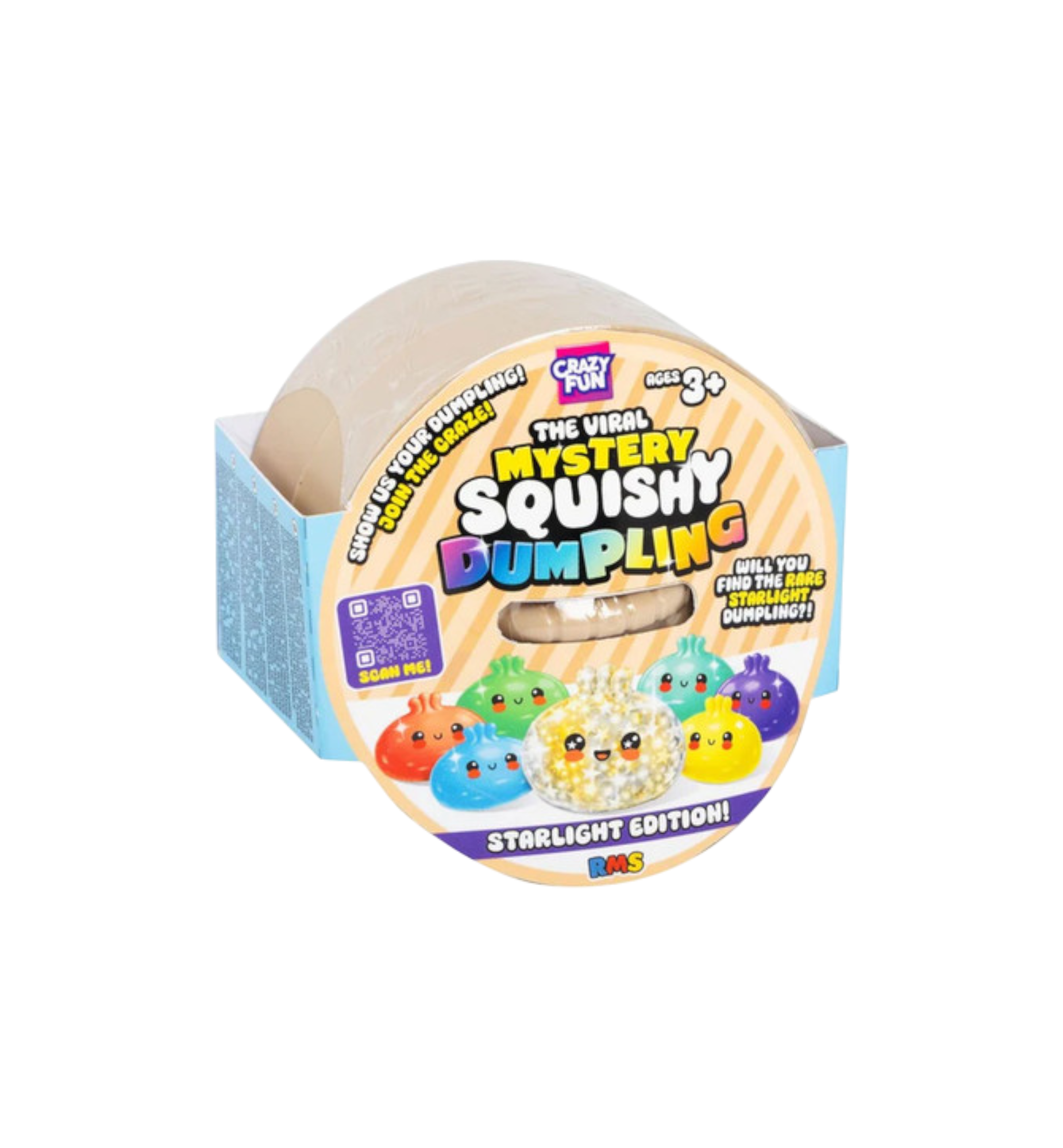 Squishy Bun Rainbow Mystery Squishy "Dumpling" (Shimmering Starlight Chase Version) Blind Box