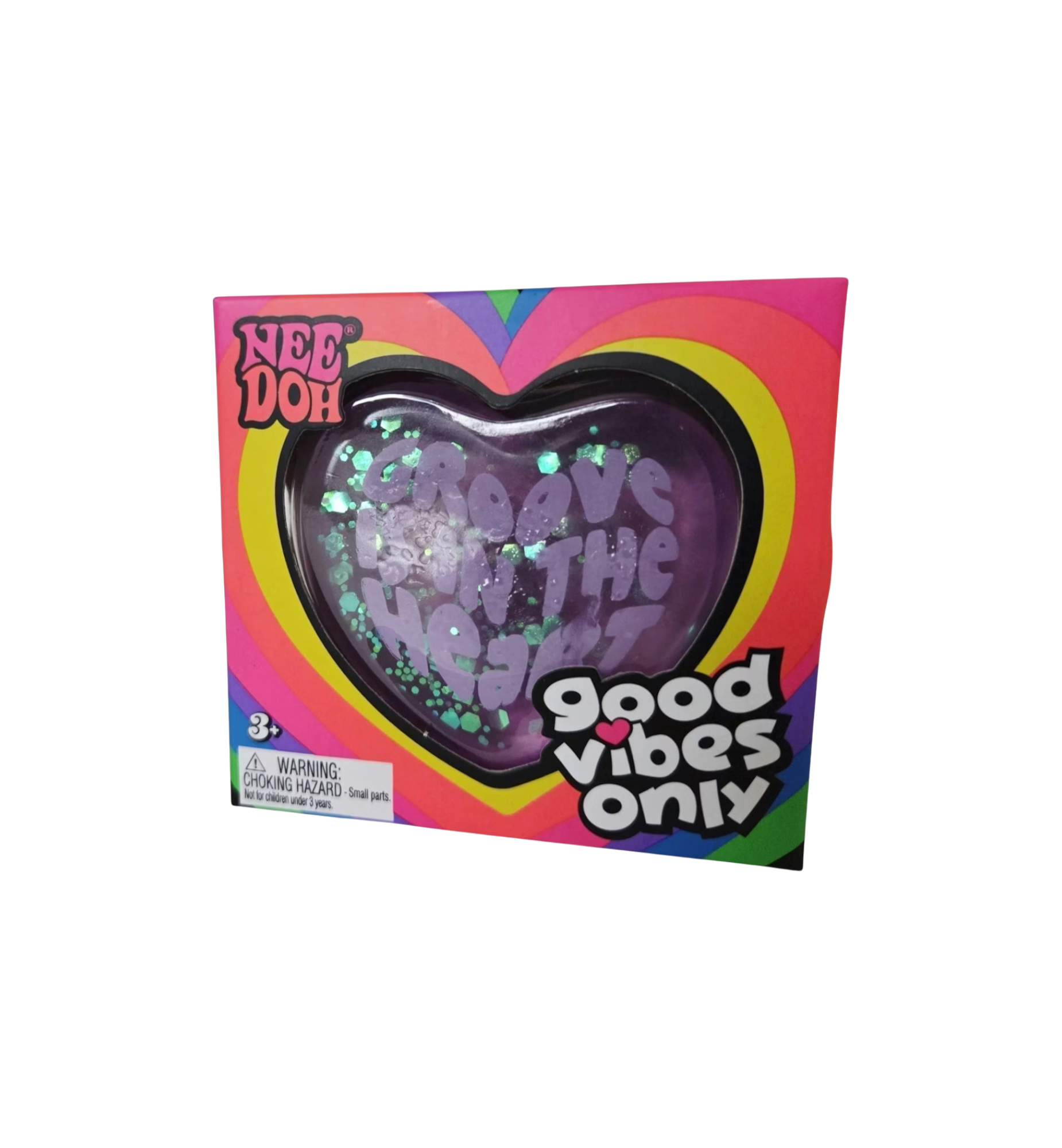 NeeDoh Good Vibes Only Squishy Fidget Toy "Purple"