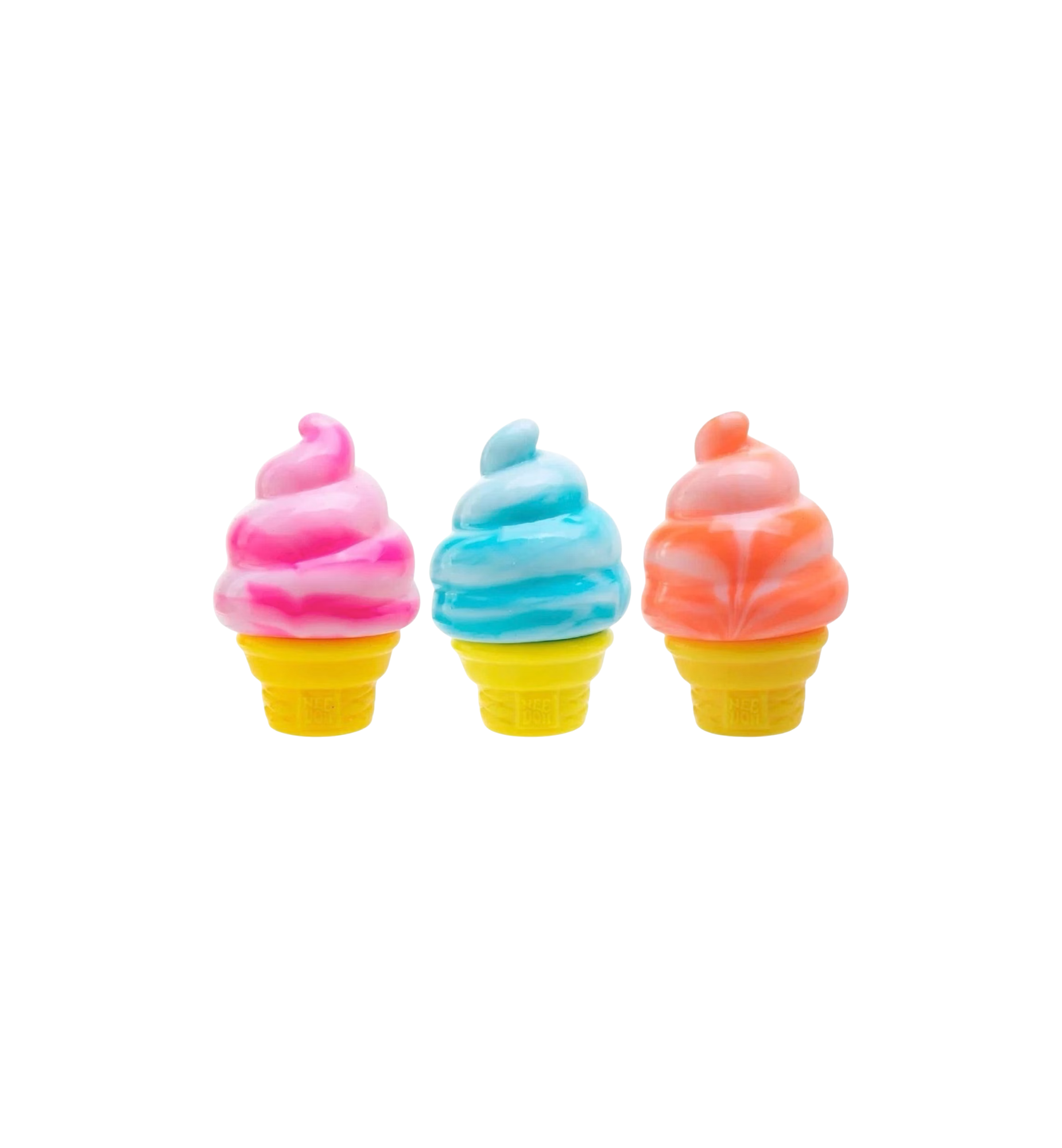 NeeDoh Nice Cream Ice Cream Cone Squishy Fidget Toy Orange/Pink/Blue at Stashed UAE
