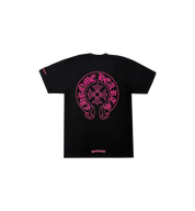 Chrome Hearts Pink Horseshoe Logo T-Shirt "Black"