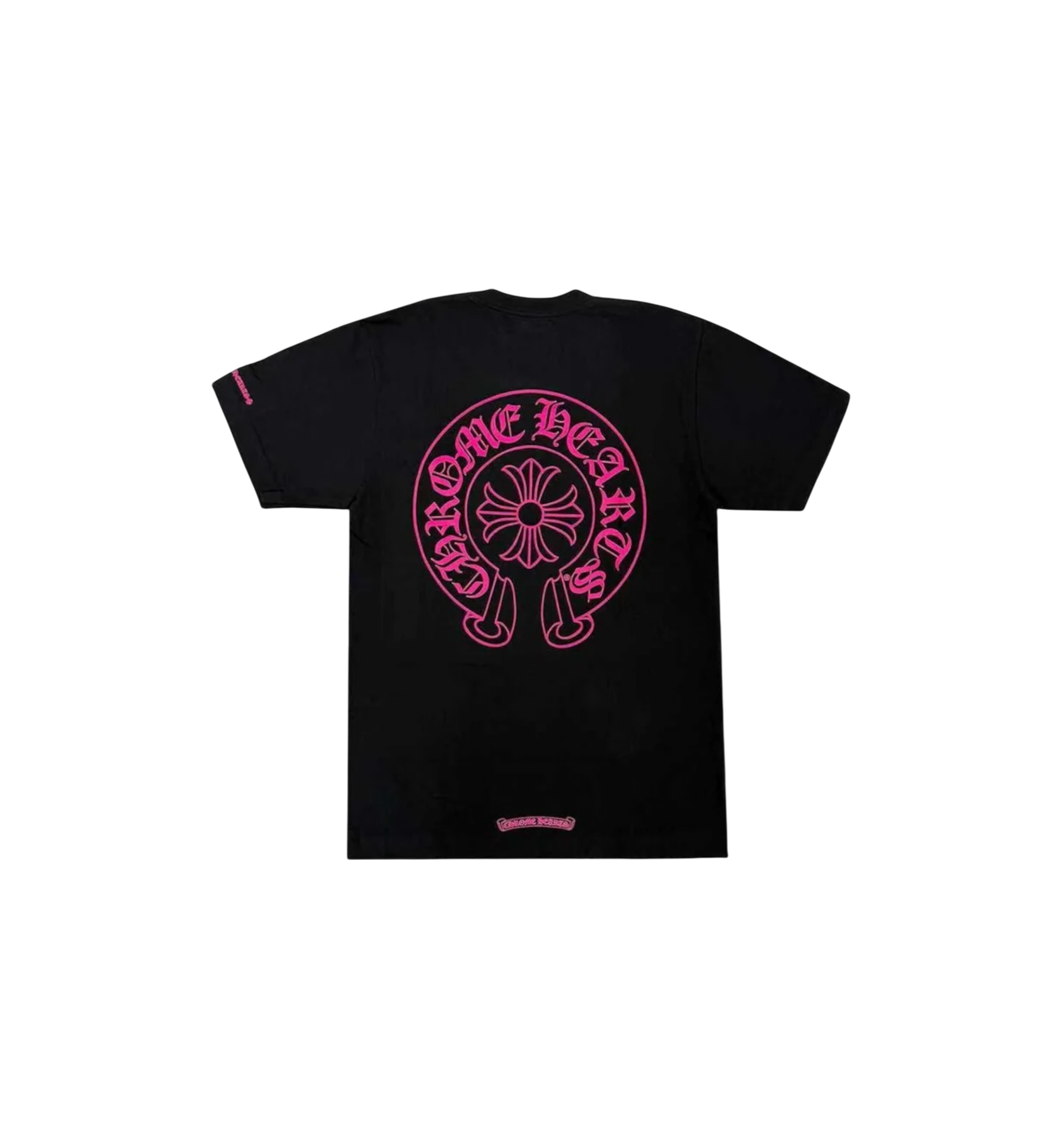 Chrome Hearts Pink Horseshoe Logo T-Shirt "Black"