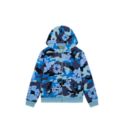 Denim Tears The Cotton Wreath Zip Sweatshirt "Blue Camo"