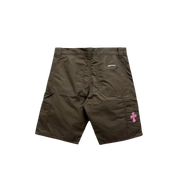Chrome Hearts Double Knee Leather Carpenter Shorts "Brown"