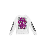 Chrome Hearts Eye Chart Dagger L/S T-Shirt "White/Pink"