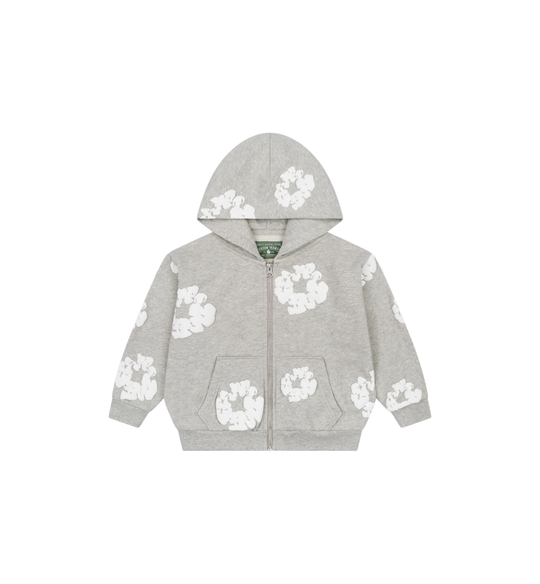 Denim Tears Cotton Wreath Zip Hoodie "Grey" (Kids)