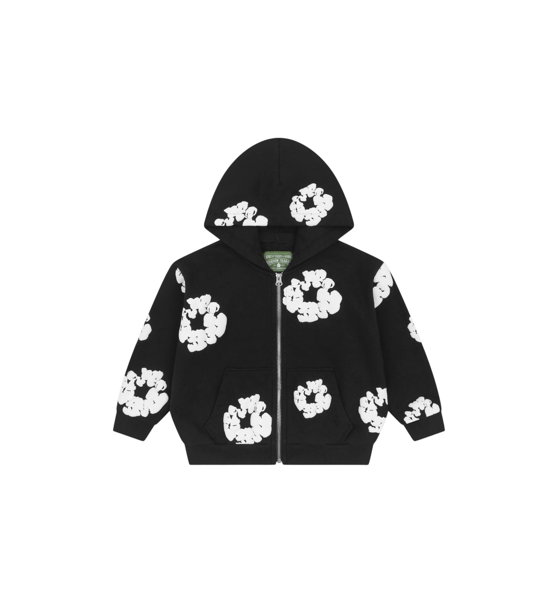 Denim Tears Cotton Wreath Zip Hoodie "Black" (Kids)