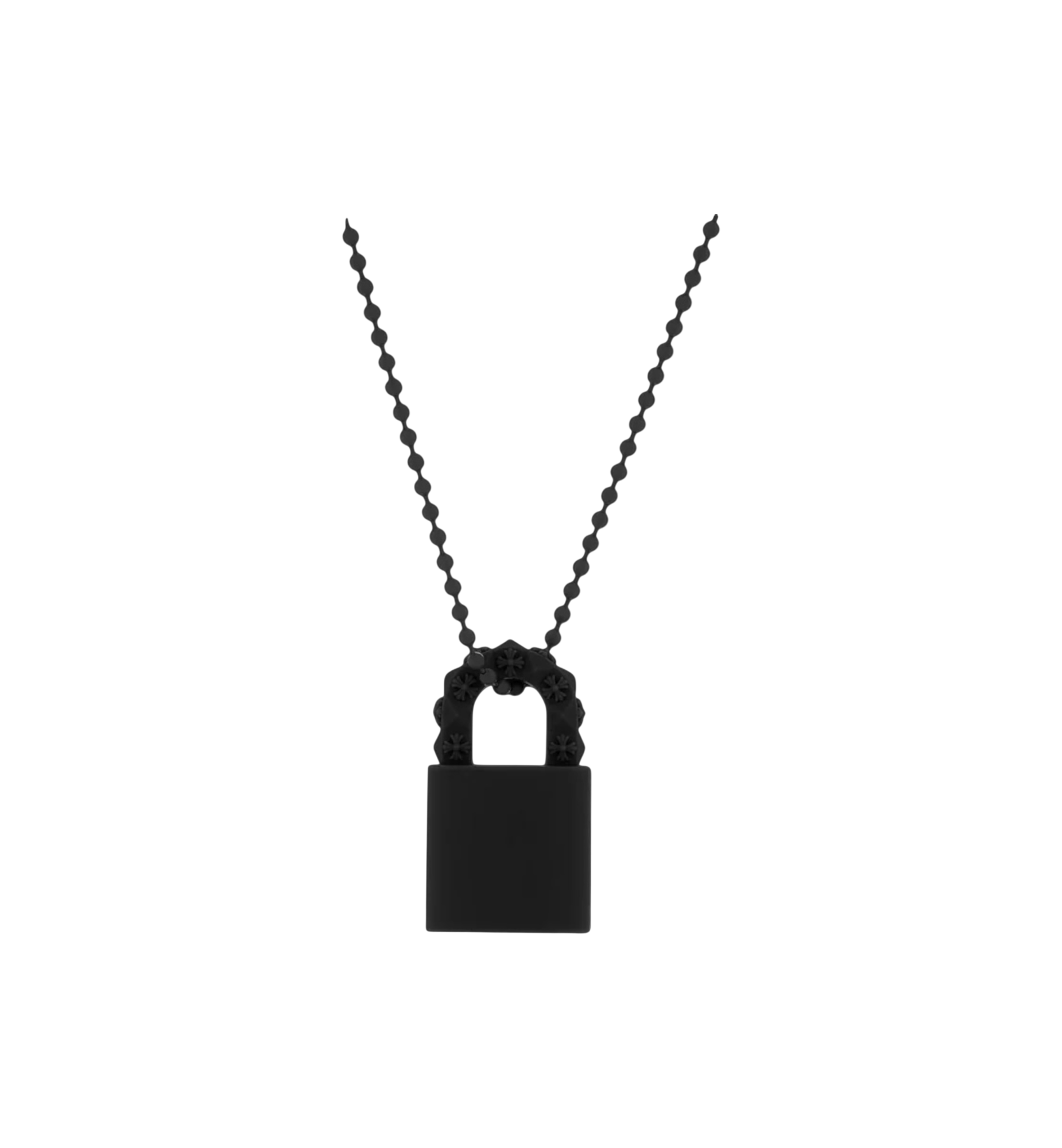 Chrome Hearts Lock Silicone Necklace "Black"