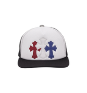 Chrome Hearts Trucker Hat "Red/White/Blue"