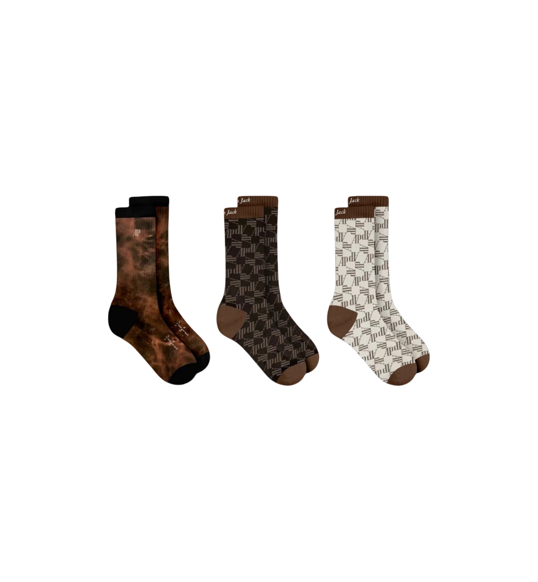 Travis Scott CJ x Audemars Piguet Socks (Set of 3) "Multicolor"