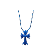 Chrome Hearts Cross Silicone Necklace "Blue"