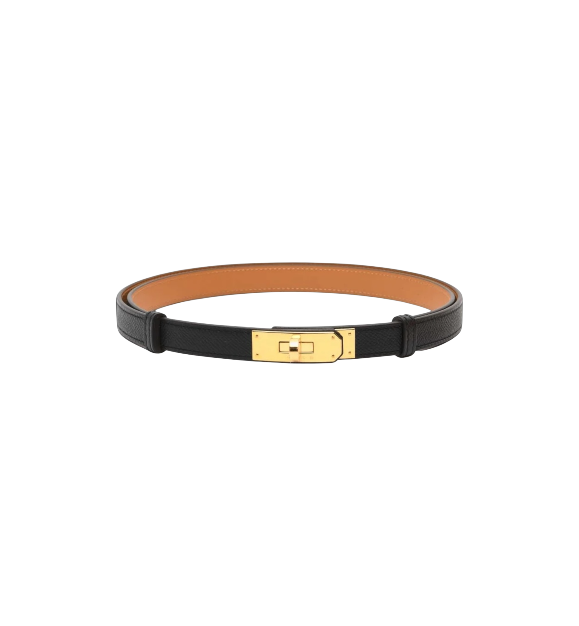 Hermes Kelly 18 Belt Gold Hardware "Noir"