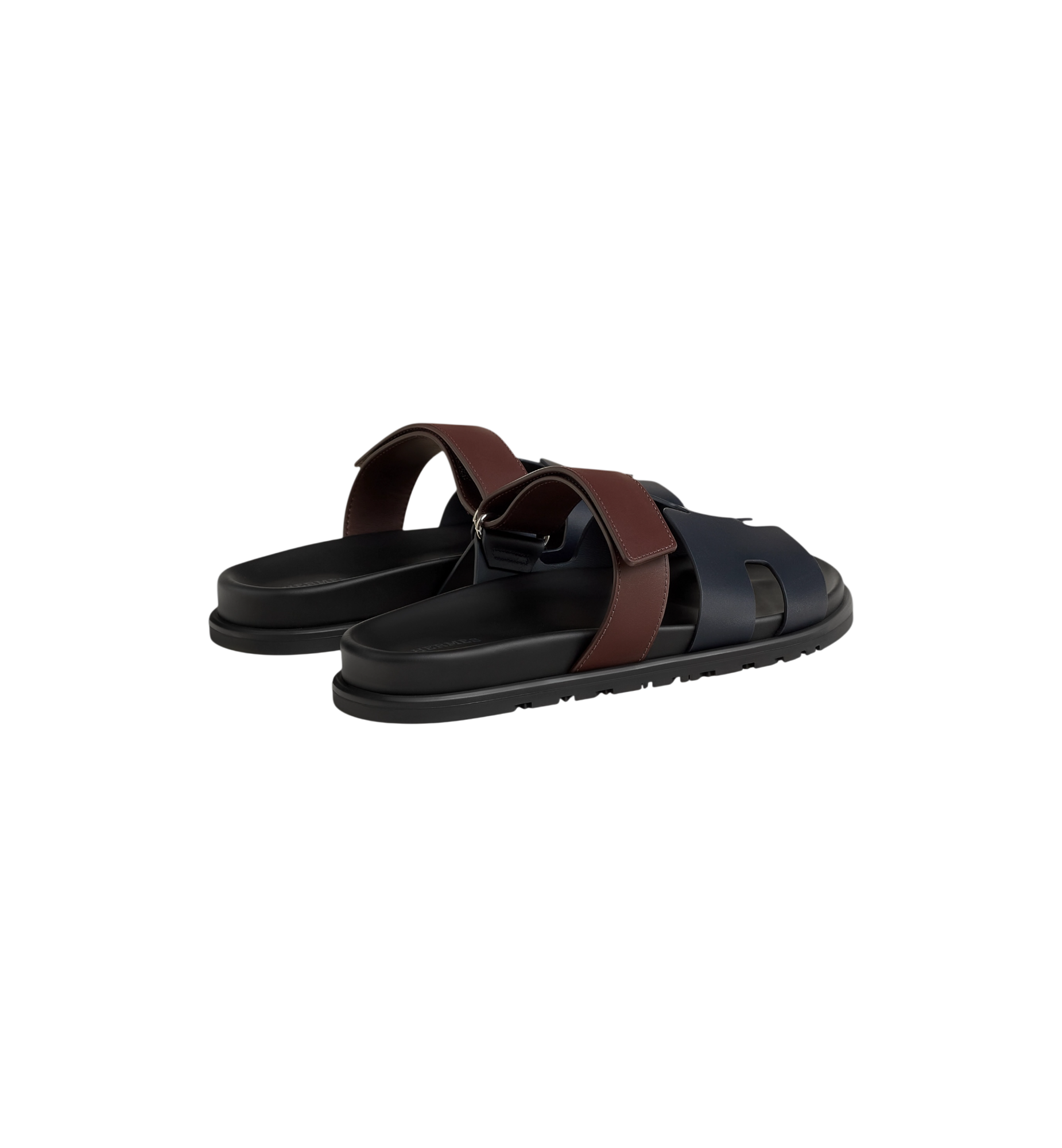 Hermes Chypre Sandal "Marine/Marron Palissandre"