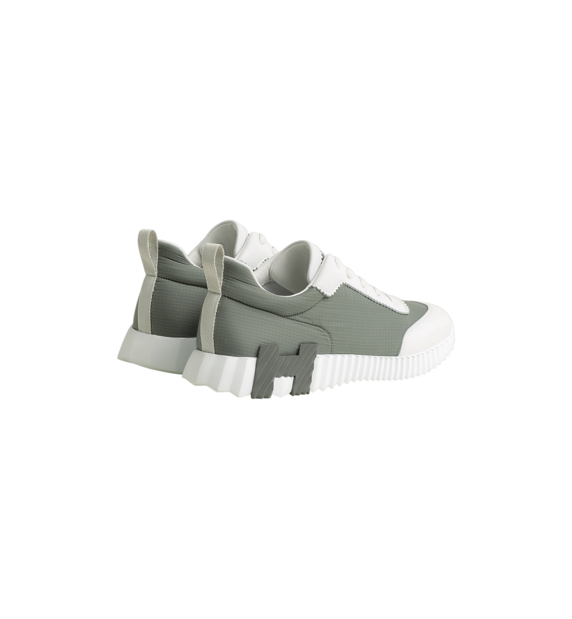 Hermes Bouncing Sneaker "Etoupe/Blanc"