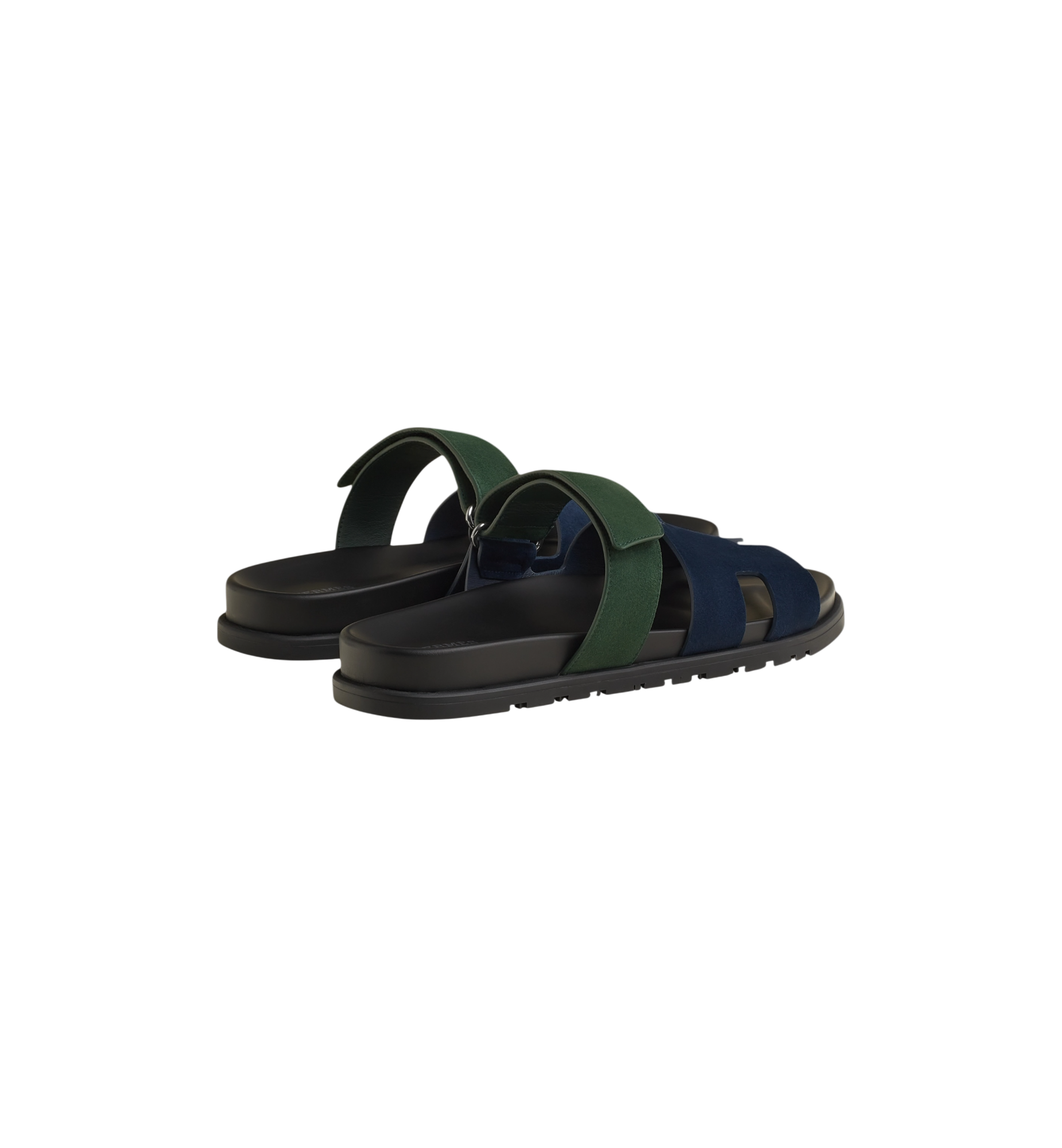 Hermes Chypre Sandal "Bleu Ocean/Vert Bouteille"