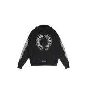 Chrome Hearts Horseshoe Floral Hoodie "Black"