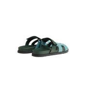 Hermes Chypre Sandal "Bleu Citadin/Vert Bouteille"