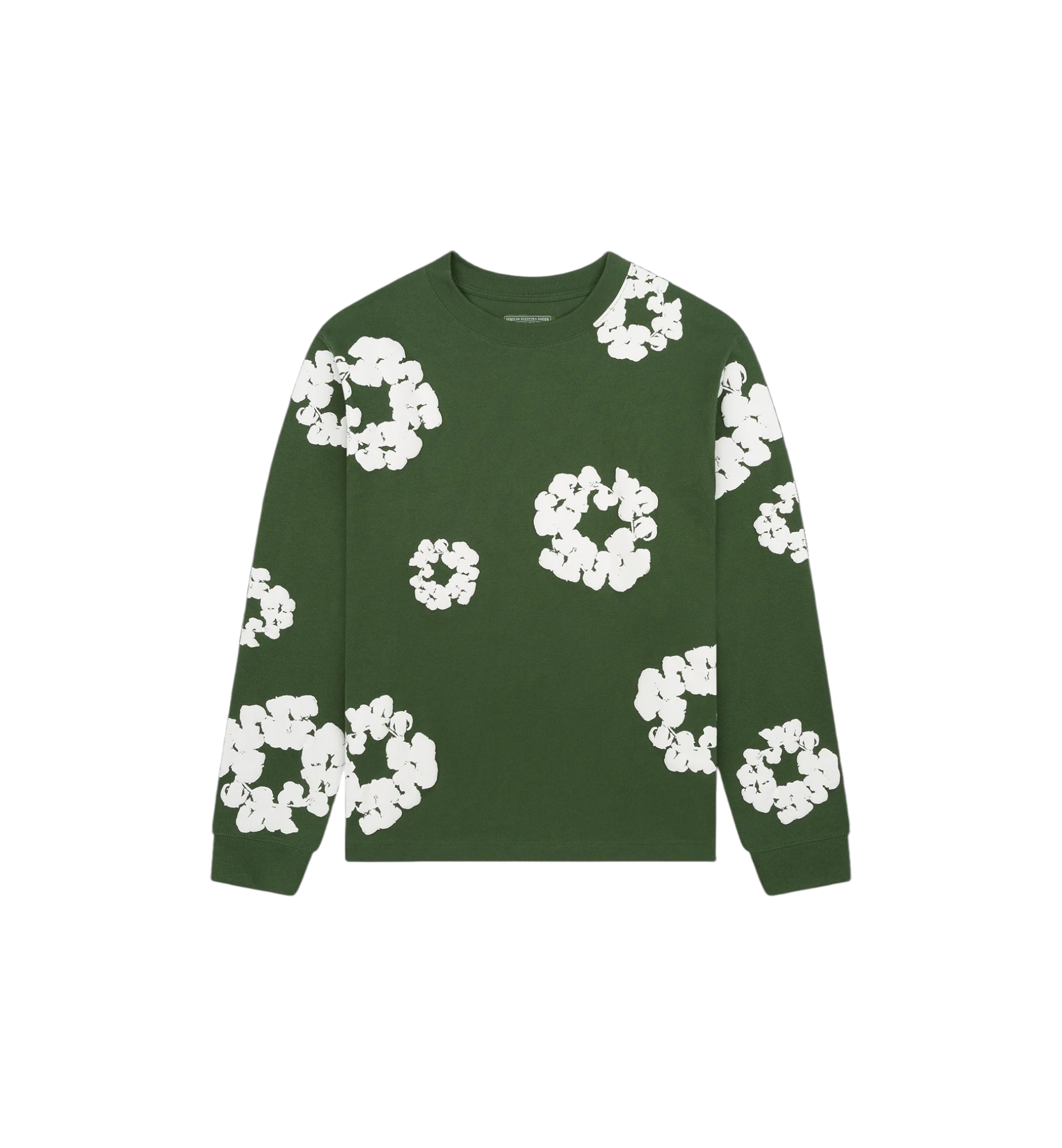 Denim Tears Cotton Wreath L/S T-Shirt "Green"
