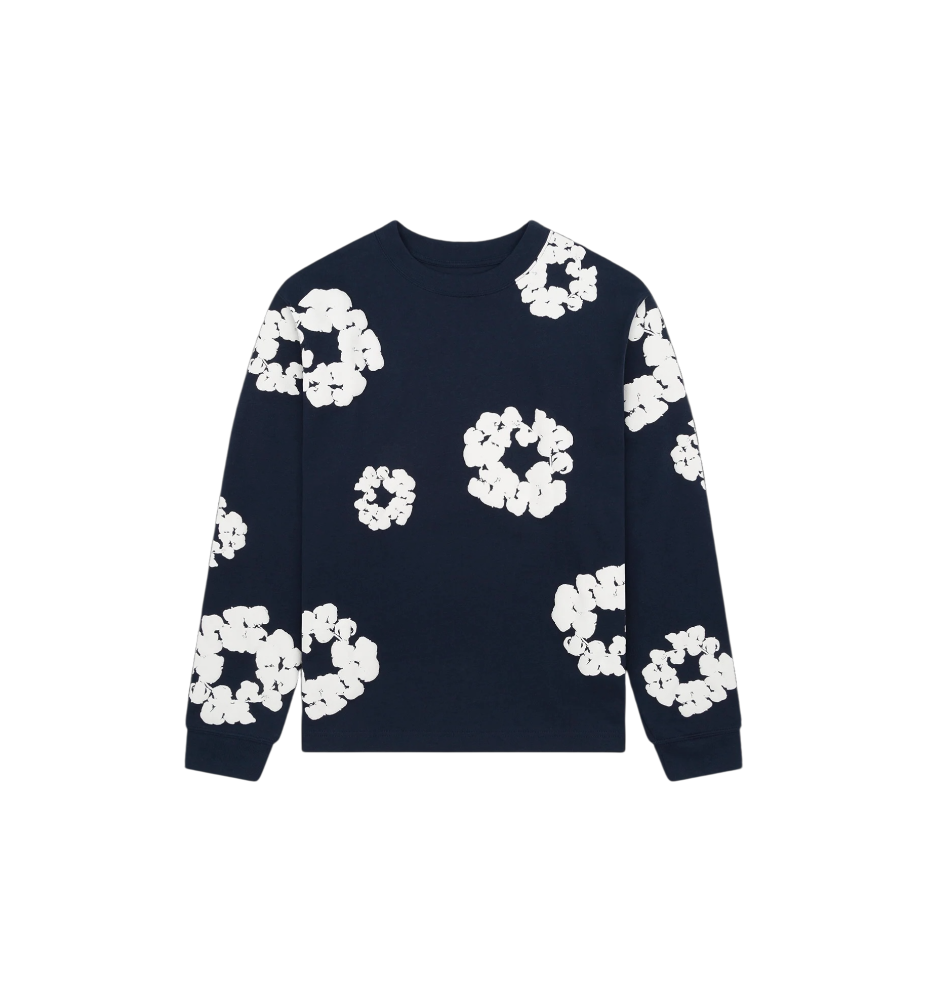 Denim Tears Cotton Wreath L/S T-Shirt "Navy"