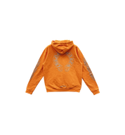 Chrome Hearts Glitter Horseshoe Logo Hoodie "Orange"