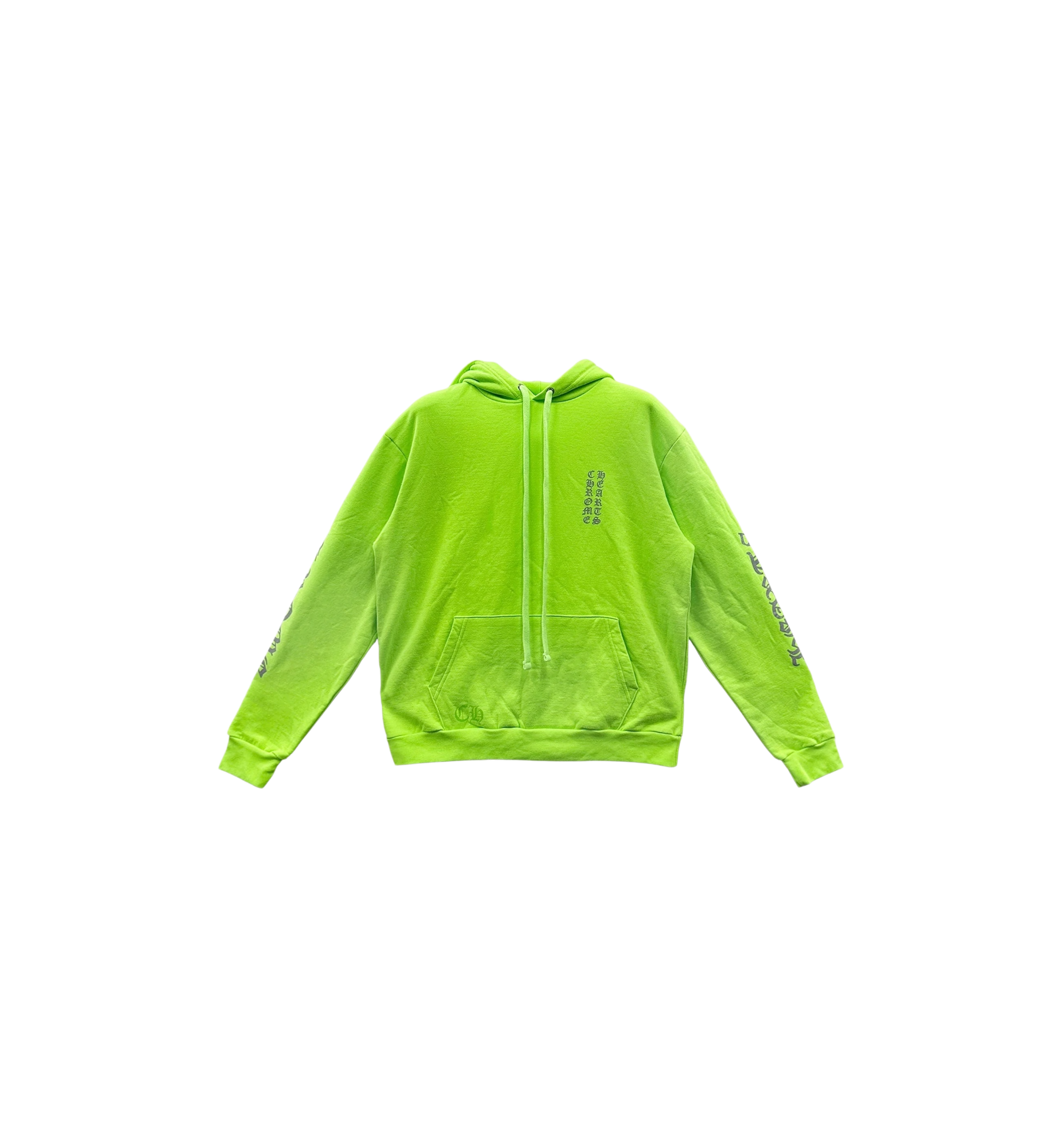 Chrome Hearts Miami Exclusive Script Logo Hoodie "Neon Green"