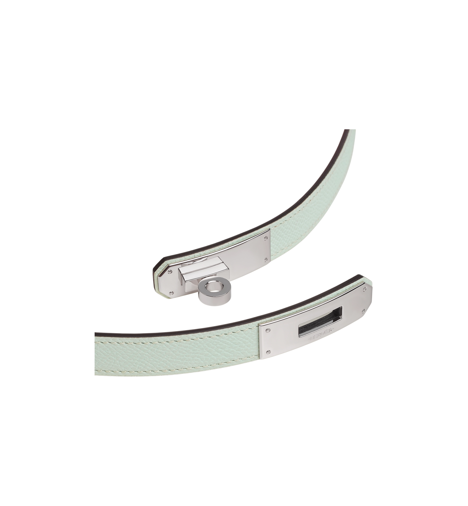 Hermes Kelly 18 Belt Palladium Hardware "Vert Peppermint"