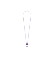 Chrome Hearts Cross Silicone Necklace "Purple"