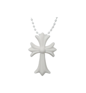 Chrome Hearts Cross Silicone Necklace "White"