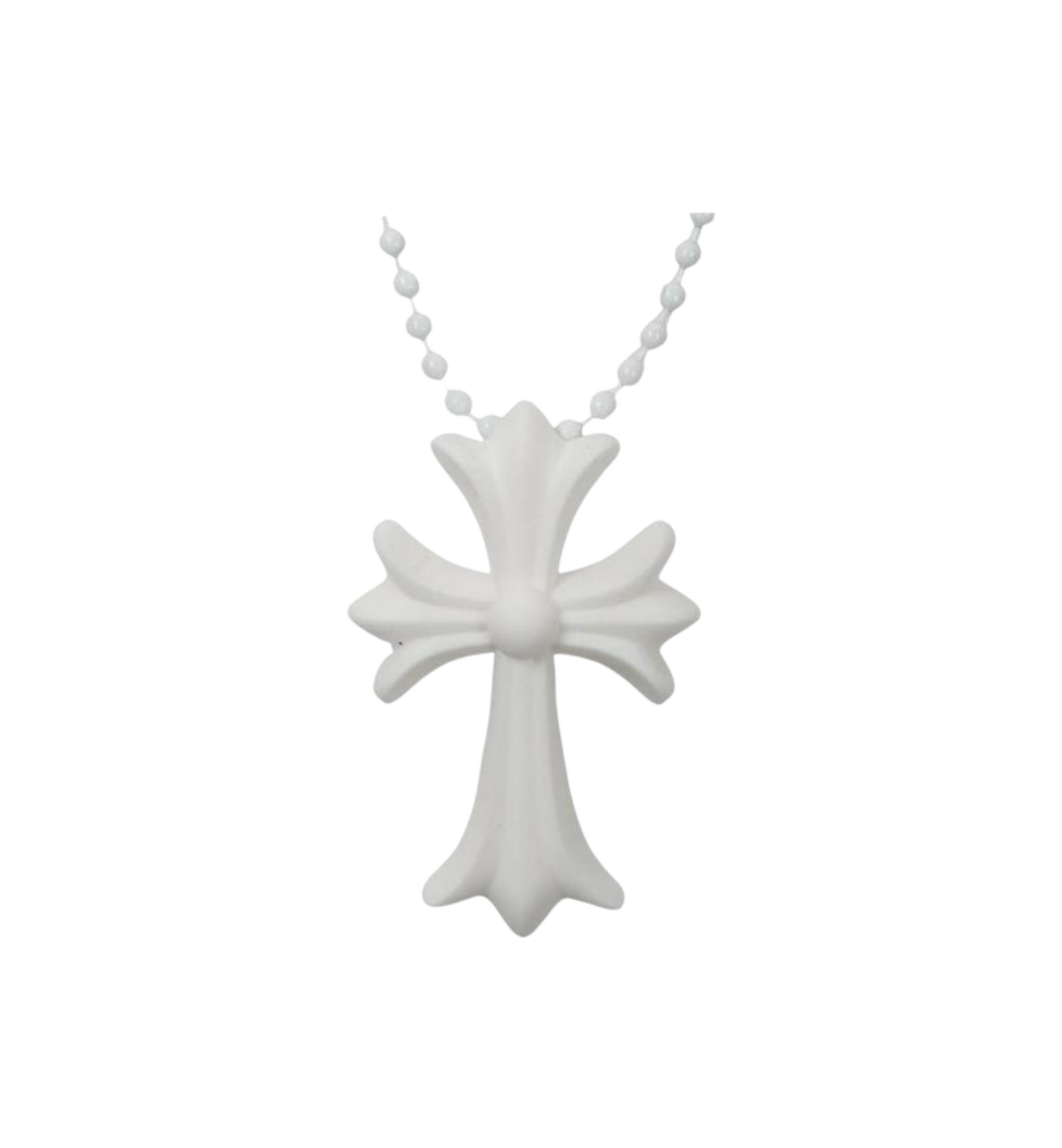 Chrome Hearts Cross Silicone Necklace "White"
