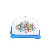 Chrome Hearts Multicolor Cross Trucker Hat "Blue/White"