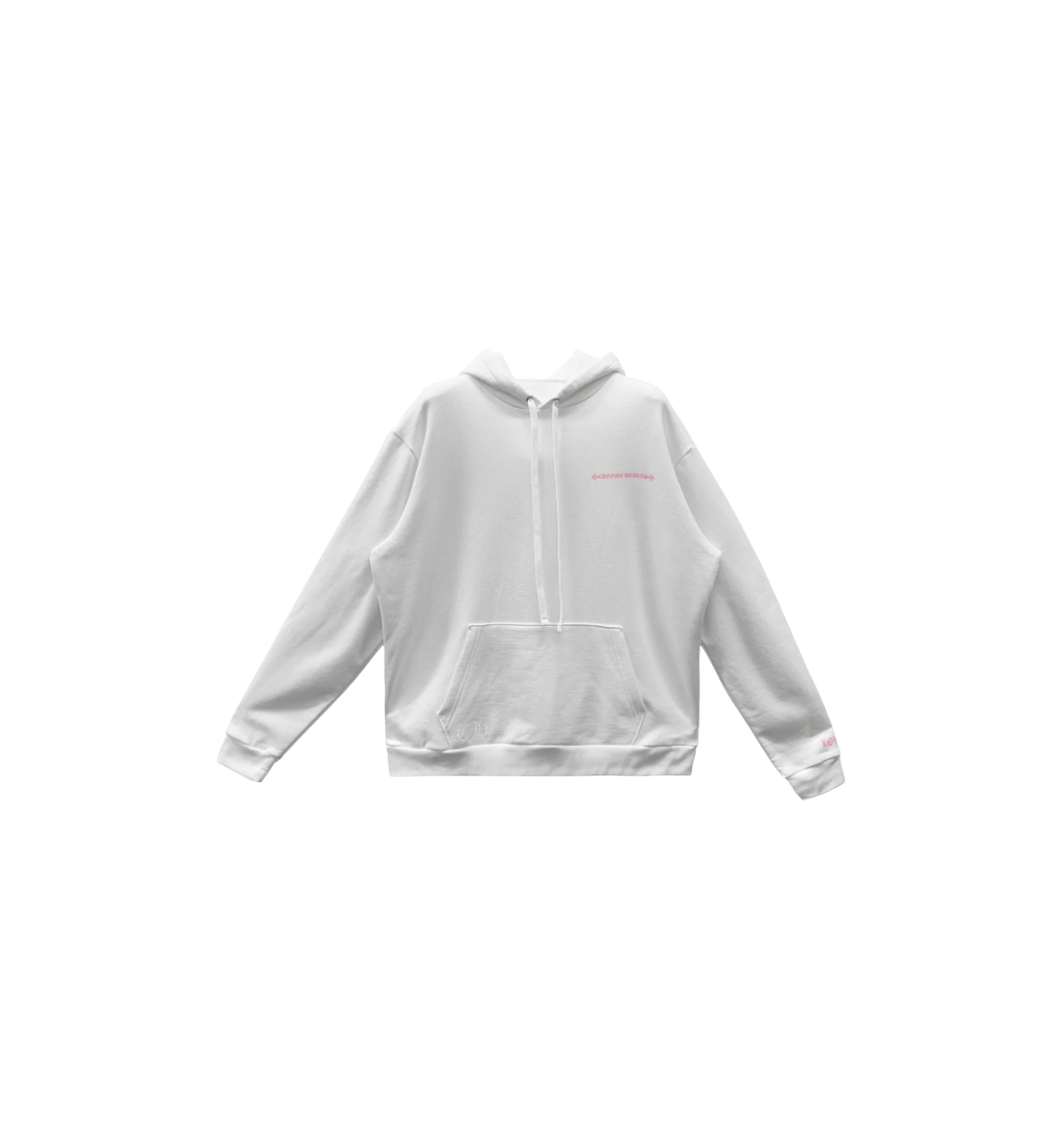 Chrome Hearts Laurie Lynn Stark "Love You" Portrait Pink Letter Hoodie "White"